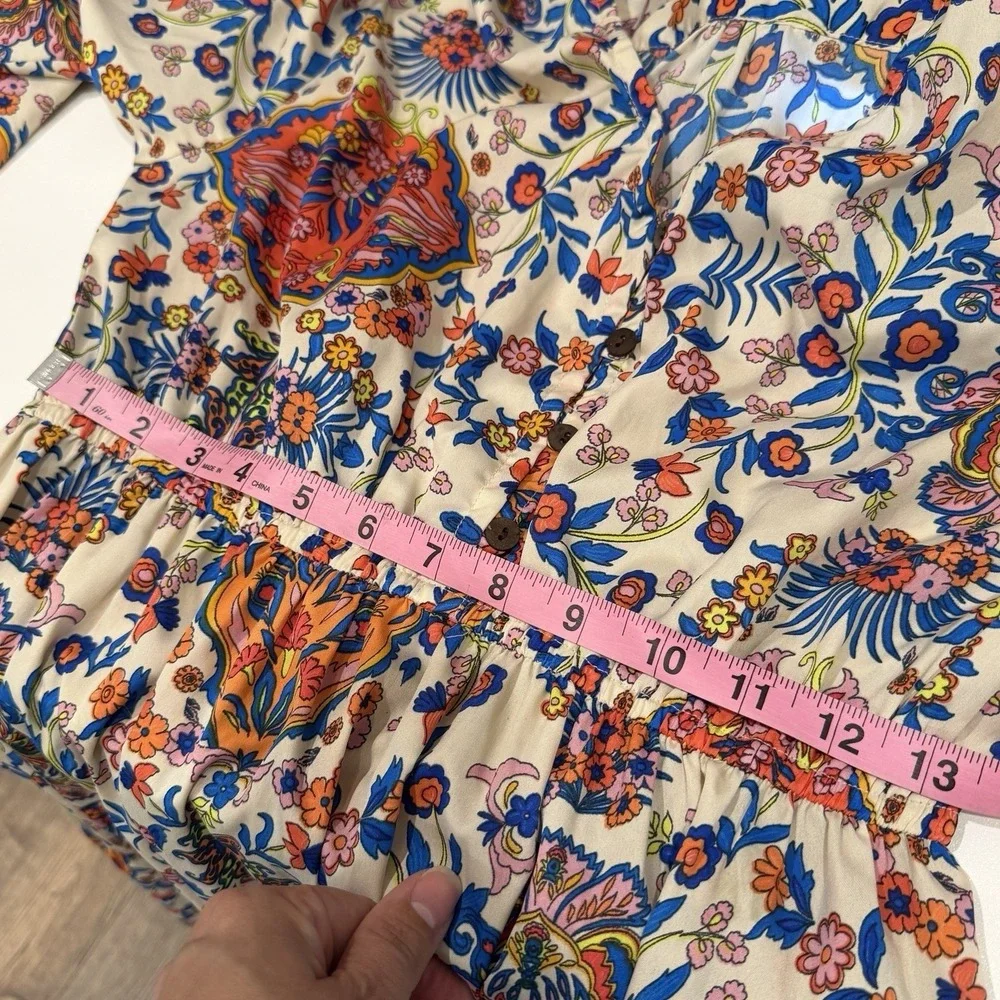 BOEMO Anthropologie Maxi Dress Bohemian Cottagecore‎ Floral Paisley Size Large - Picture 9 of 12